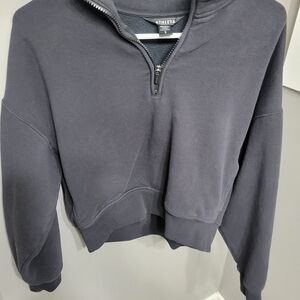 Athleta Black Half-Zip Sweatshirt